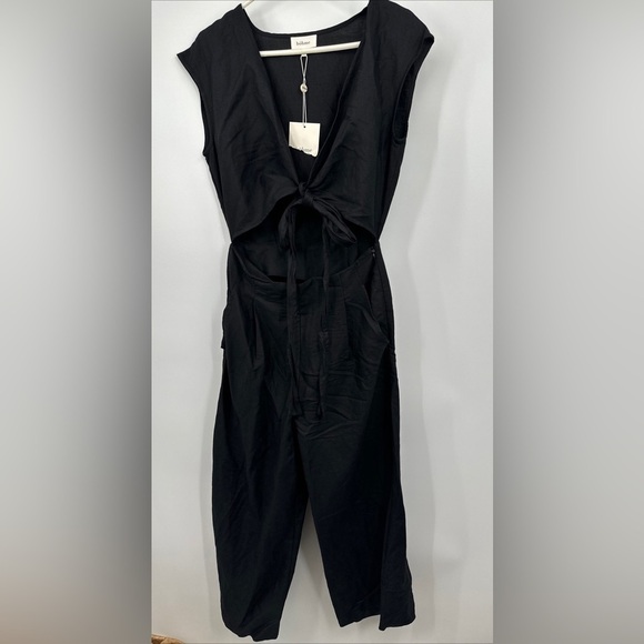 Bohme Black Cutout Tie Front Jumpsuit Sz Small NWT - Picture 1 of 5